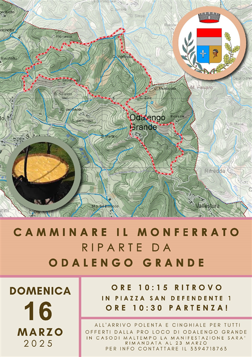 Camminare il Monferrato 2025: riparte da Odalengo Grande